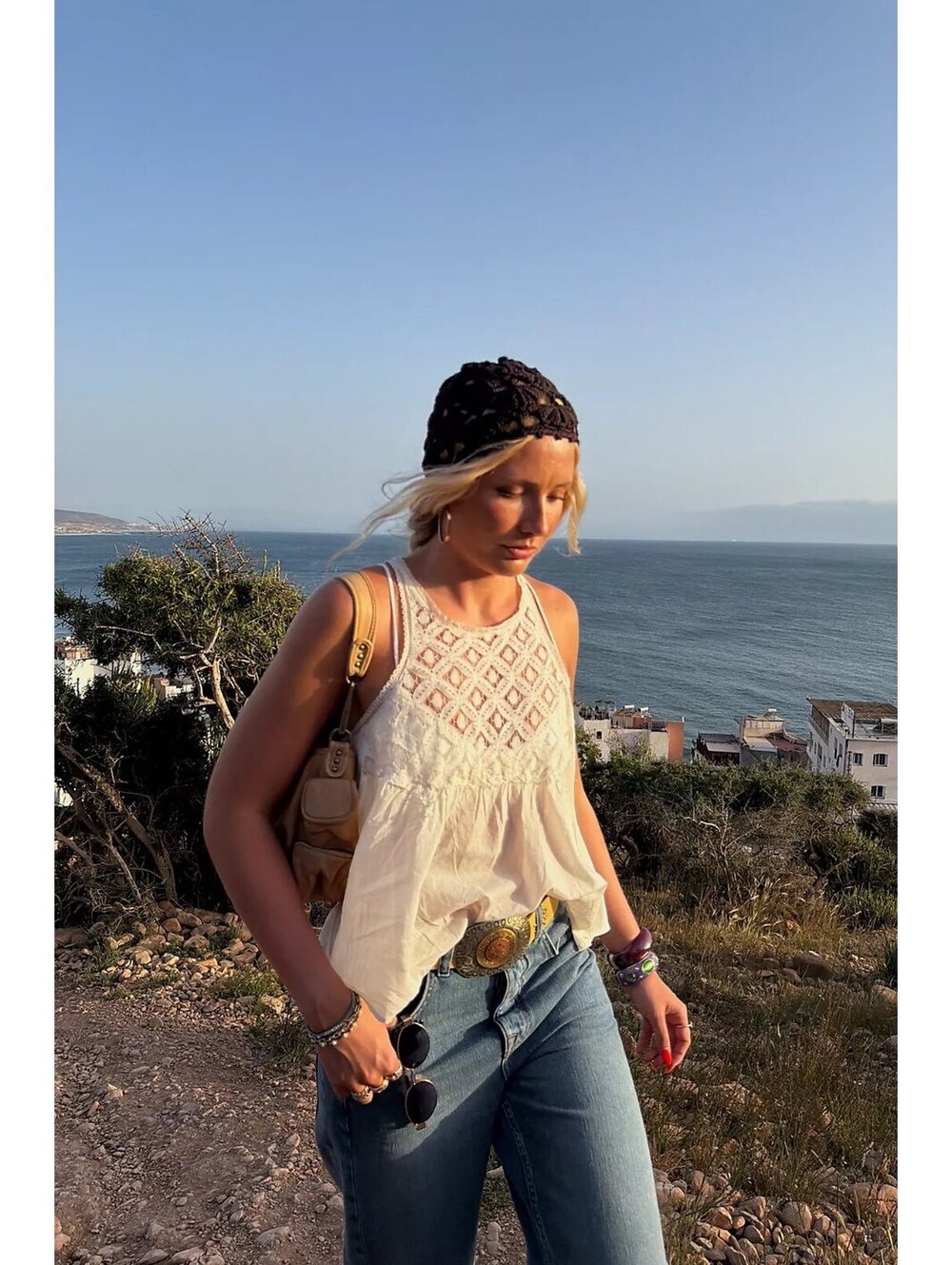 FREE PEOPLE NWT WANDERING LIGHT LACE FLOWY TOP